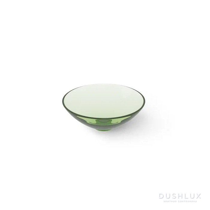 Фото Dea Design Washbasins Раковина 40x40x14см., накладная, без отв., Glasstech, прозрачная смола, цвет: Emerald R3