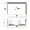 Omoikiri Mikura 76 Кухонная мойка 76x25,4x46см.,встраиваемая, цвет: pebble