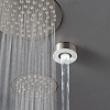CEA Design FREE IDEAS Верхний душ 12.1см, встраиваемый, 1 режим, Rain jet, с прозрачными силиконовыми соплами, цвет: нержавеющая сталь