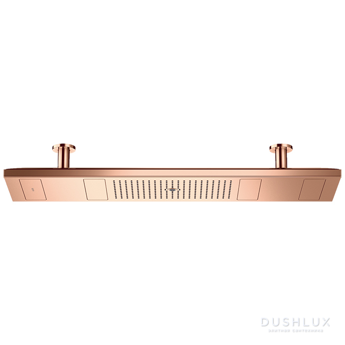 Фото Axor ShowerHeaven Верхний душ 120x30см, 4jet, потолочный монтаж, c подсветкой 3700K, цвет: полированное красное золото