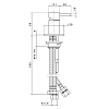 Newform X-Steel 316 Смеситель на борт ванны, 1 отв., 1 поток, цвет: нержавеющая сталь