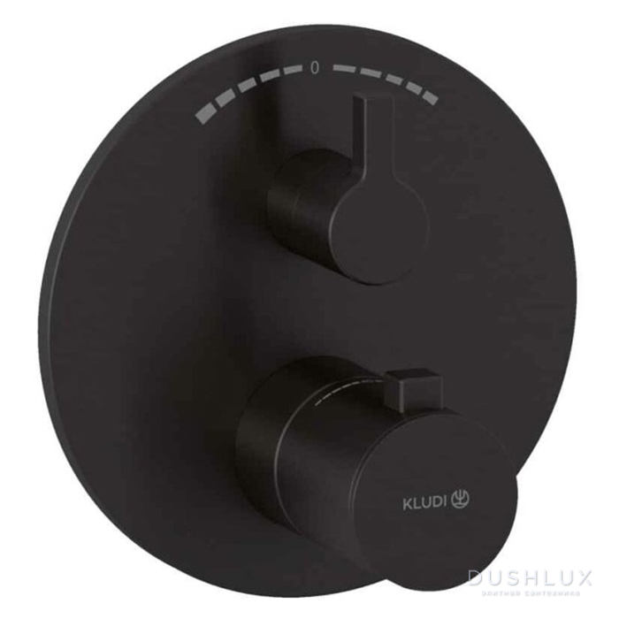 Фото Kludi Nova Fonte Puristic Смеситель для душа, встраиваемый, термостатический, цвет: оружейная сталь