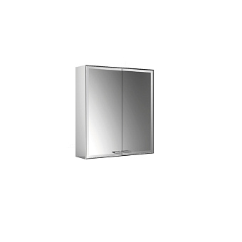 EMCO Prestige2 Зеркальный шкаф 63.9x58.7см., настенный, LED-подсветка, 2 двери, 2 полки, розетка, с EMCO light system