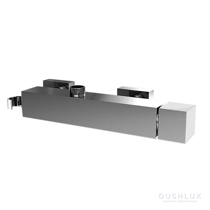 Фото Stella Bamboo Quadro Смеситель для душа 3283C, вывод сверху, с держателем лейки, цвет: хром