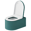 Duravit Millio Унитаз 37x57 см, подвесной, декор "Pattern", крепление в компл., цвет: аквамарин матовый