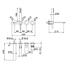 Newform Steel Line Смеситель для ванны, встраиваемый, с ручным душем, цвет: pvd brushed pale gold