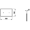 Laufen Installation System LIS Клавиша смыва, 25x1.5x16см., AW4 двойной смыв, бесконтактная, цвет: белый