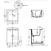 Kerasan Aquadom База с раковиной 60x60 см, 1 отв., выпуск с сифоном, цвет: белый матовый
