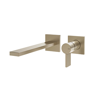 Gessi Inverso Rigato Смеситель для раковины, настенный, цвет: Finox Brushed Nickel