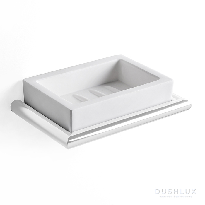 Фото 3SC Guy Мыльница подвесная, композит Solid Surface, цвет: белый матовый/белый матовый