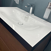 Duravit XViu Комплект: подвесная мебель 80x48см с раковиной, зеркало с подсветкой, цвет: American Walnut / черный матовый
