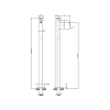 Gessi Origini Смеситель для раковины, напольный, цвет: Finox Brushed Nickel