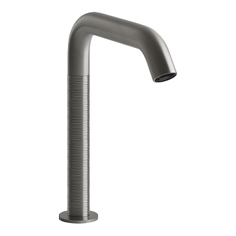 Gessi 316 Смеситель для раковины, 1 отв., электронный, с кран-фильтром для регулировки температуры и напора воды, цвет: Steel Brushed