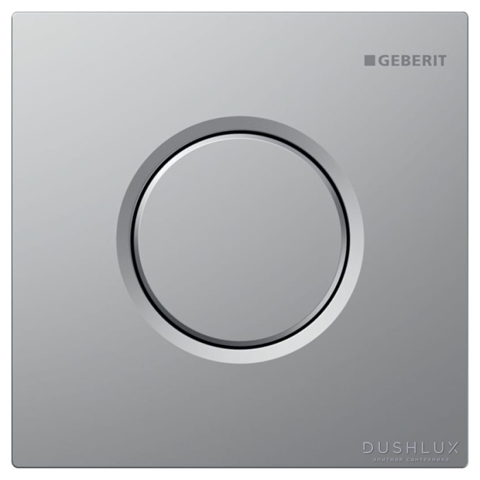 Фото Geberit Sigma01 HyTronic Клавиша смыва для писсуара, цвет: хром матовый/легкоочищаемое покрытие