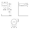 Geberit VariForm Раковина 40x40см., накладная, без отв., цвет: белый