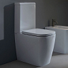 Flaminia Play Унитаз-моноблок 58x43см, напольный, безободковый, с горизонтальным выпуском, цвет: Azzurro Polvere