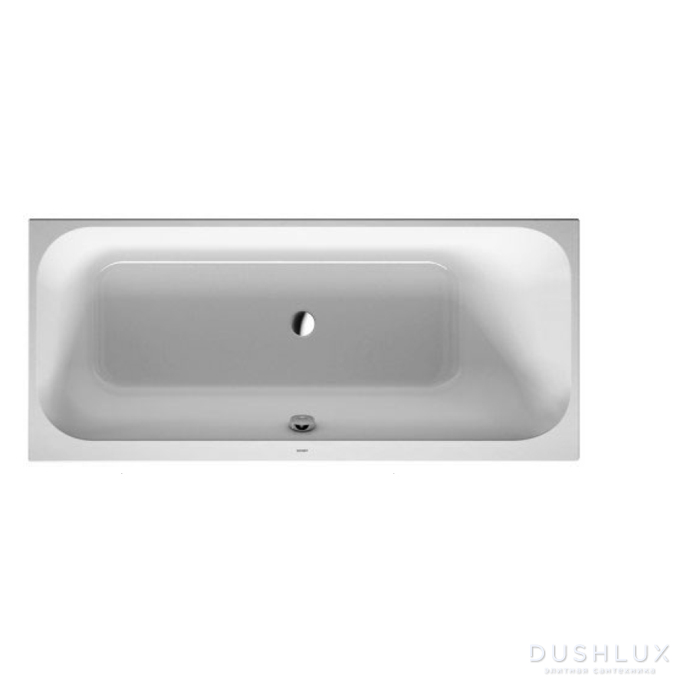 Фото Duravit Happy D.2 Ванна 170x70x48 см, прямоугольная .встраиваемая версия , с наклоном для спины справа, цвет: белый