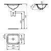 Ideal Standard Connect Раковина 42x35см., встраиваемая снизу, без отв., цвет: белый