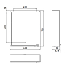 EMCO Prime Зеркальный шкаф 60x70см., с подсветкой, навесной, 1 дверь, L, 2 полки, розетка, цвет: черный