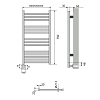 Neoinox Bras Полотенцесушитель 75x53см, электрический, тэн, цвет: белый матовый