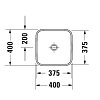 Duravit Happy D.2 Plus Раковина 40х40см, без отв., цвет: Anthracite matt/белый