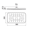 Nobili Shower Верхний душ, 36x20см., цвет: хром