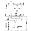 Duravit Zencha Раковина 55x39x14 см, накладная, 1 отв., цвет: белый глянцевый