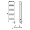 Neoinox Eco Полотенцесушитель 150x45см, электрический, box, цвет: хром