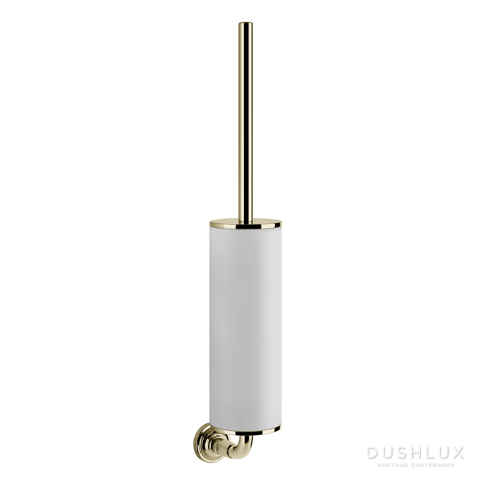 Фото Gessi Venti20 Ершик для унитаза подвесной, цвет: белый, фурнитура Brass PVD