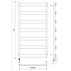 Secado Кродо Полотенцесушитель 40x100 см, электрический, цвет: черный матовый