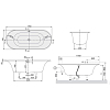 Villeroy&Boch Pavia Ванна 170х75х45см., встраиваемая, цвет: белый