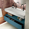 Oasis Profilo Композиция №10 Комплект мебели 120x51.5х h220см., подвесной, цвет: белый матовый/Cobalto/хром