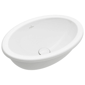 Villeroy&Boch Loop&Friends Раковина 50.5x36x18.5см., встраиваемая сверху, без отв., с переливом, цвет: альпийский белый