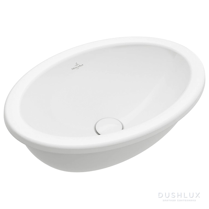 Фото Villeroy&Boch Loop&Friends Раковина 50.5x36x18.5см., встраиваемая сверху, без отв., с переливом, цвет: альпийский белый