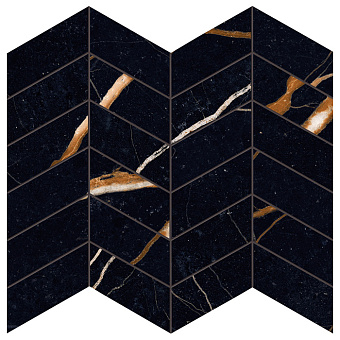 Provenza Unique Marble Керамогранит 30x30x0.95см, глазурованный, универсальная, цвет: Mosaico Arrows Sahara Noir Lappato