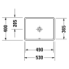 Duravit Starck 3 Раковина встраивания 49x36.5 см, с покрытием WonderGlis, цвет: белый