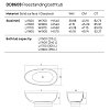 Dea Design Modern Ванна 150x76x54см., отдельностоящая, Solid Surface, цвет: White №18