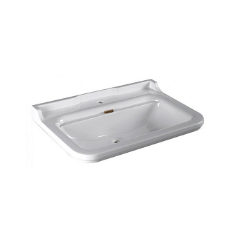Kerasan Waldorf Раковина 80x55 см, 1 отв, керамическая, цвет: белый/бронза