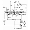 Grohe Atrio New Смеситель для раковины, на 3 отв., цвет: нержавеющая сталь