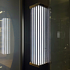 Oasis Academy Комплект мебели 160x53см, ванна 190x90см, 2 раковины, топ мрамор Nero Marquinia, зеркало, фурнитура: золото, каркас: черное стекло