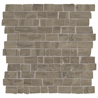 Provenza Unique Travertine Керамогранит 30x30x0.95см, глазурованный, универсальная, цвет: Mosaico Mini Block Vein Cut Chocolate Natural