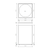 Decor Walther DW 74 Корзина для бумаги 17x17x24см, цвет: золото матовое
