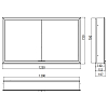 EMCO Prime Зеркальный шкаф 120x70см., с подсветкой, встраиваемый, 2 двери, 2 полки, розетка, цвет: белый