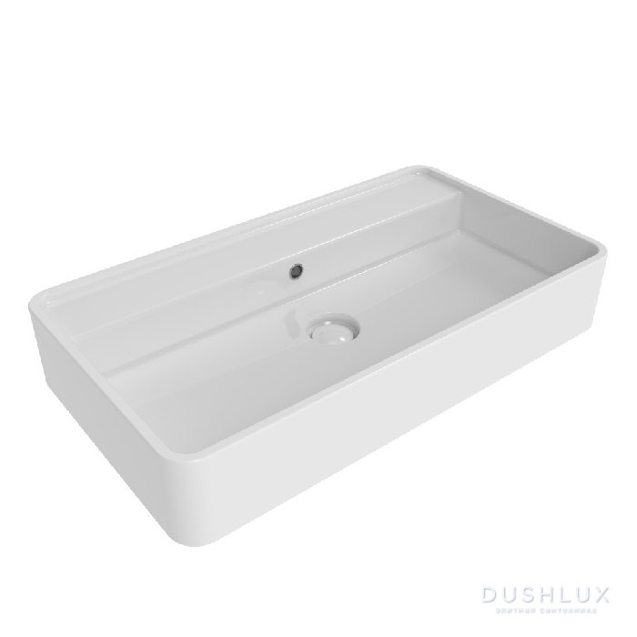 Фото Flaminia Miniwash Раковина 75x42x13 см, 1 отв., накладная, цвет: белый