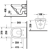 Duravit DuraStyle Унитаз 37x54x35см., подвесной, безободковый, цвет: белый