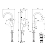 Ideal Standard Ceralife O Смеситель для раковины, на 1 отв., H21.5см., с поворотным изливом, с донным клапаном, цвет: хром
