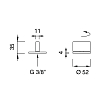 CEA Design BAR Запорный вентиль для раковины, 1 отверстие, цвет: нержавеющая сталь