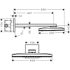 Hansgrohe Rainmaker Select 460 Верхний душ 466x300мм, настенный с держаелем, 3jet (Rain, RainStream, MonoRain), цвет: белый/хром