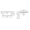 Villeroy&Boch Subway 2.0 Раковина 130х47 см, 1 отв., с переливом, цвет: белый