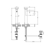 Gessi Origini Смеситель для раковины, 1 отв., высокий, с донным клапаном, цвет: Brushed Brass PVD